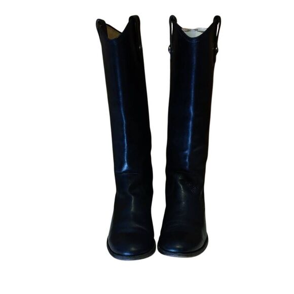 Frye Boots Melissa Lug Button Tall Wide Calf Women's Size 6.5 Black Leather - Picture 7 of 12